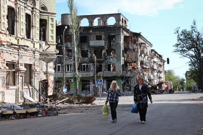 Mariupol zniszczowy w wyniku działań wojennych