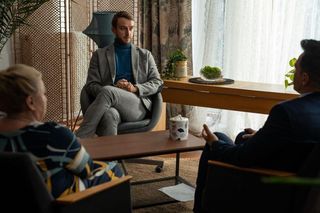 Na dobre i na złe odc. 951.  Andrzej Falkowicz (Michał Żebrowski), pani Jadzia (Aldona Jankowska)