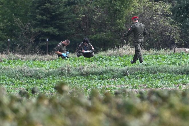 Służby pracują w Choinach w pow. świdnickim. Znaleziono tam szczątki rakiety