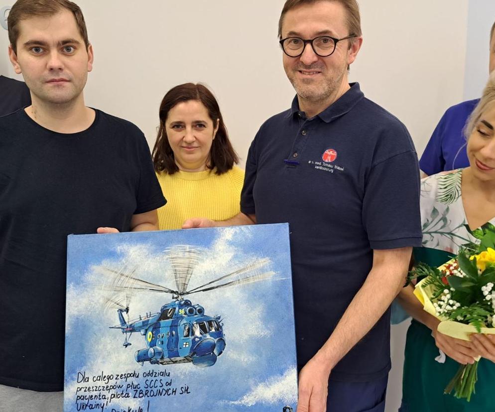 Ukraiński pilot przeszedł transplantację płuc w Śląskim Centrum Chorób Serca w Zabrzu