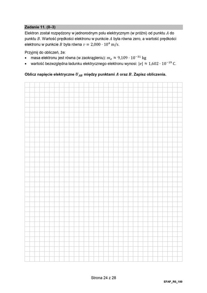 Matura 2024 fizyka rozszerzona - arkusze CKE formuła 2015  