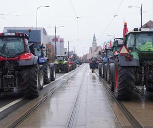 Protest rolników w Olsztynie 21 lutego. Co dzieje się w centrum?