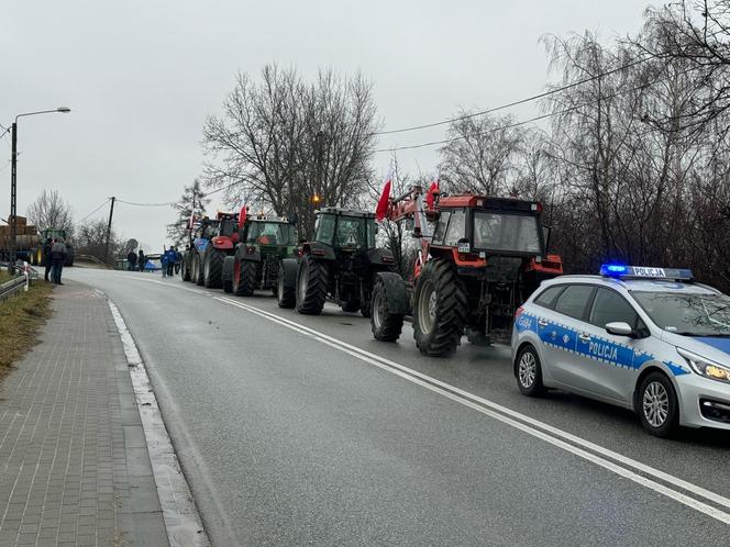 Strajk rolników w Krakowie i Małopolsce. Ciągniki blokują ulice w miastach