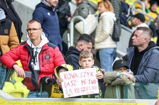 Kibice na meczu GKS Katowice - Lech Poznań