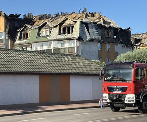 Tak wygląda miejsce pożaru w Ząbkach w piątkowy poranek 04.07.2025