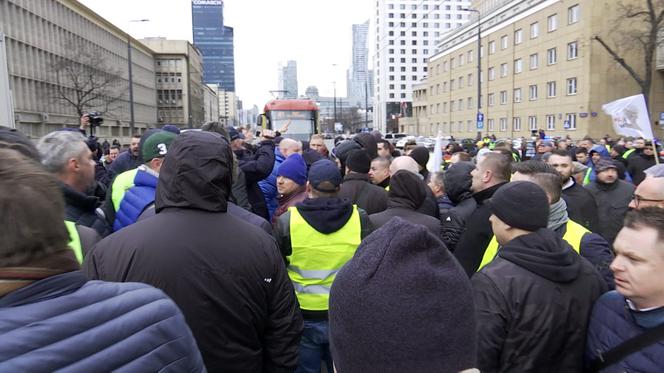 Protest taksówkarzy w Warszawie