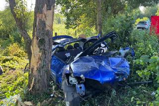 Tragedia pod Oleśnicą. Dwóch młodych mężczyzn zginęło w wypadku. Jechali za szybko