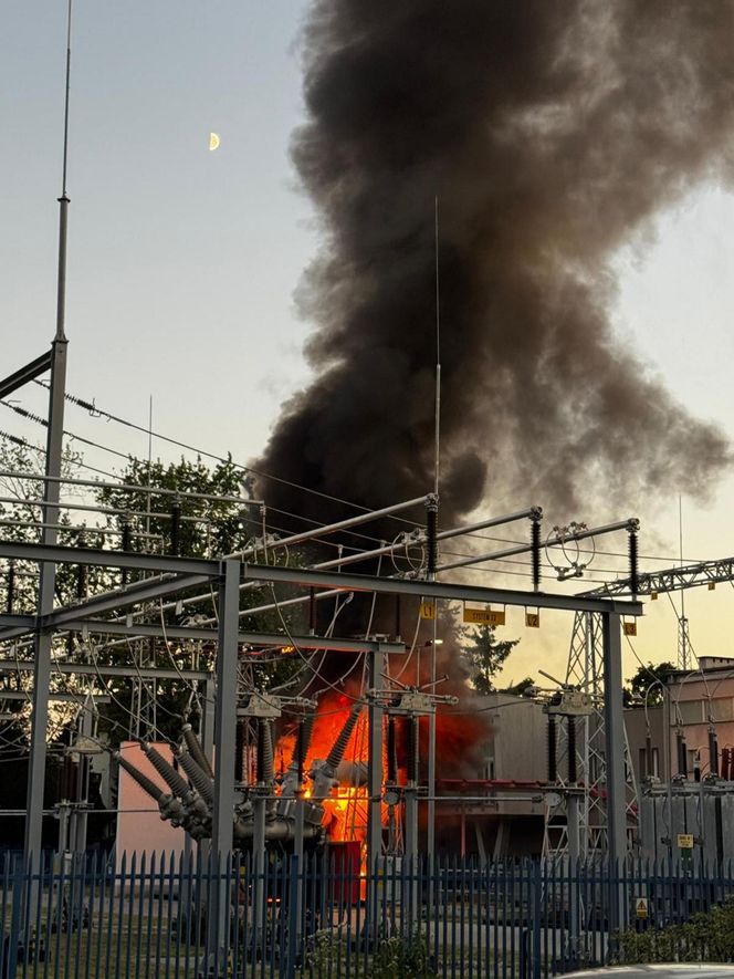 Pożar stacji przekaźnikowej