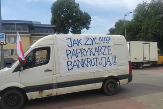 Protest producentów papryki w Radomiu