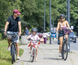 Agnieszka Kaczorowska i Marcin Rogacewicz wybrali się na rowery 