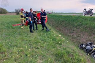 Wypadek śmiertelny w Radłowie. 37-letni motocyklista wpadł do rowu