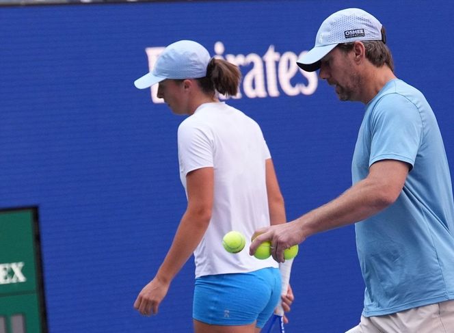 Iga Świątek, trening przed ćwierćfnałem US Open