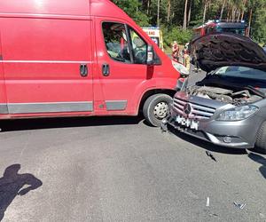 ​Jedna osoba w szpitalu po wypadku w Krzyżowcu niedaleko Leszna