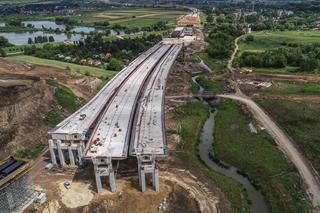 Zdjęcia z placu budowy S7 Kraków - Widoma, czerwiec 2024