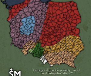 Prezenty pod choinkę na Boże Narodzenie. Mapa wpływów