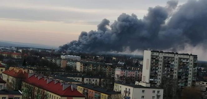 Pożar hali Cersanitu w Starachowicach