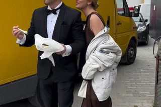 Barwy szczęścia na planie. Justin (Jasper Sołtysiewicz), Ola (Michalina Robakiewicz)