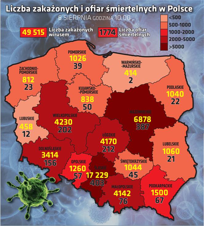 Mapa koronawirusa w Polsce. W tych regionach jest NAJGORZEJ. Mapa powiatów z obostrzeniami