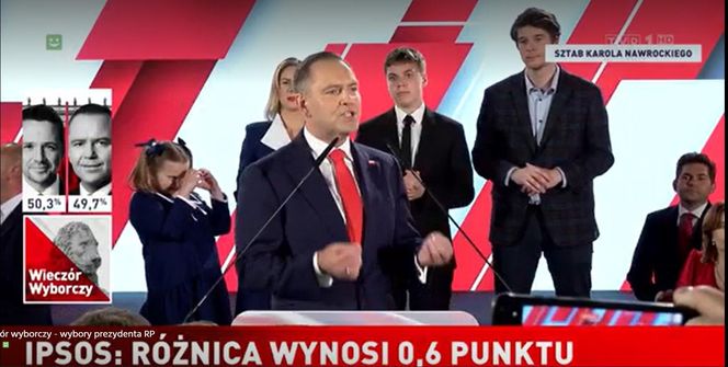 Córka Karola Nawrockiego podczas wieczoru wyborczego