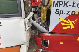 Zderzenie tramwajów na Piotrkowskiej