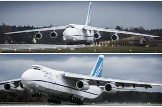Antonow An-124 Rusłan na lotnisku w Pyrzowicach