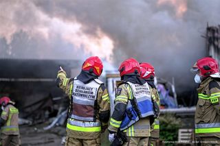 Pożar hali w Siemianowicach Śląskich