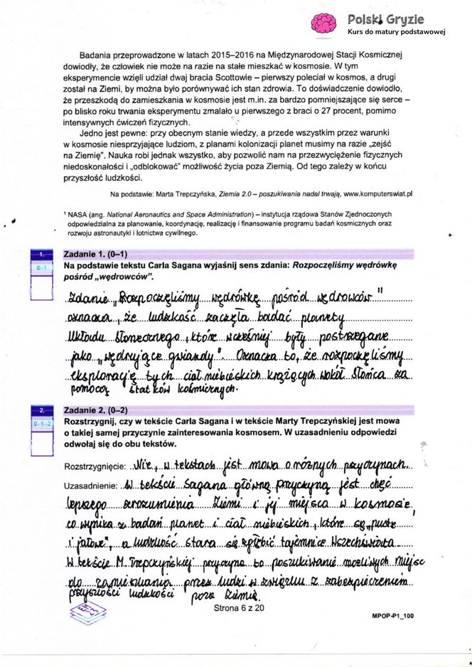 Matura 2025 - polski.