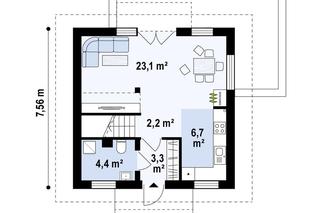 Projekt domu Z264 - wizualizacje i plany