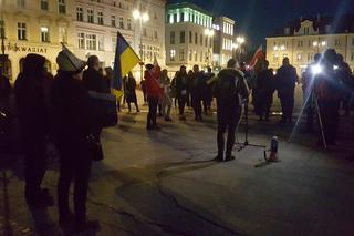 Bydgoszcz. Protest przeciwko wojnie w Ukrainie