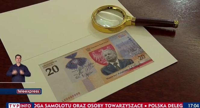 Banknot z wizerunkiem Lecha Kaczyńskiego