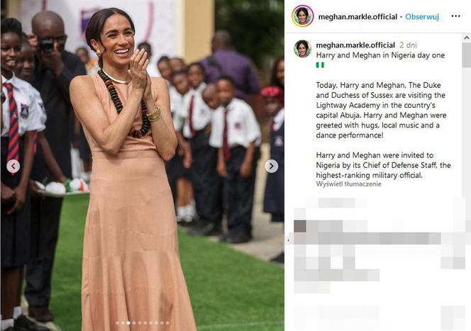 Wszystkie stylizacje Meghan Markle z podróży do Nigerii