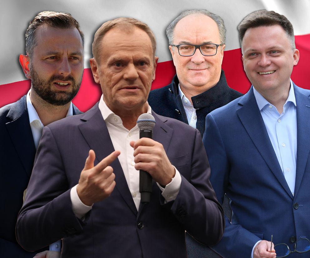 Donald Tusk, Szymon Hołownia, Włodzimierz Czarzasty, Władysław Kosiniak-Kamysz