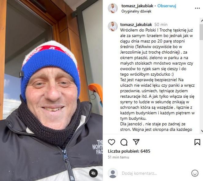 Tomasz Jakubiak wrócił do Polski