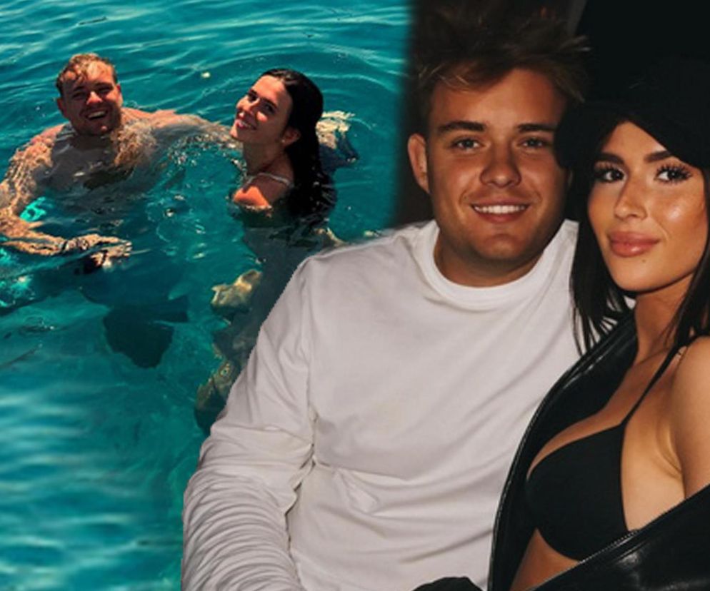 Roksana Węgiel i Kevin Mglej z dzieckiem na wakacjach