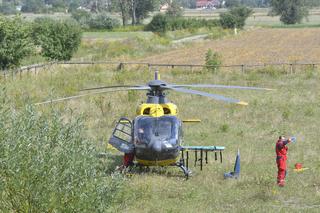 Helikopter wpadł do Wisły pod Zakroczymiem