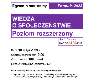 Arkusze cke WOS rozszerzony 2023 - PDF, ODPOWIEDZI, ZADANIA 10.05