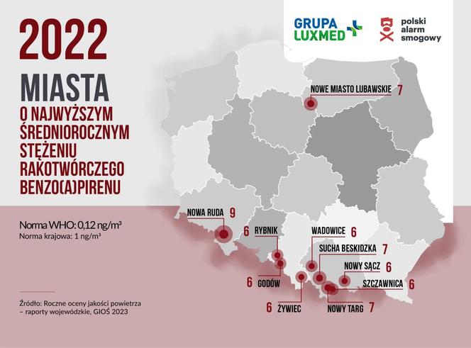Miasto z Dolnego Śląska najbardziej zanieczyszczone w Polsce