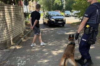 Myślał, że przechytrzy policję. 18-latek z Lubina po kolizji ukrył się w śmietniku, ale wytropił go pies Rampa