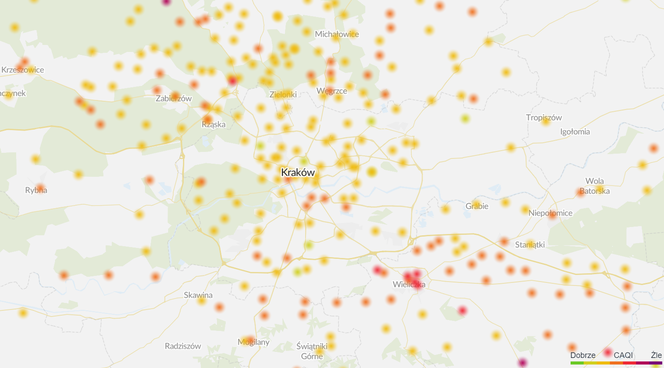 Smog w Krakowie i okolicach [15.12.2020]