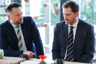 Barwy szczęścia odc. 3185. Maciej Wilk (Adam Szczyszczaj), Szczepan Krajewski (Robert Gulaczyk)