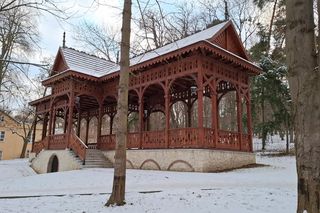 Nałęczów - Park Zdrojowy zimą