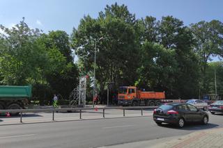 Prace przy budowie węzła przesiadkowego Krakowska-Planty w Tarnowie