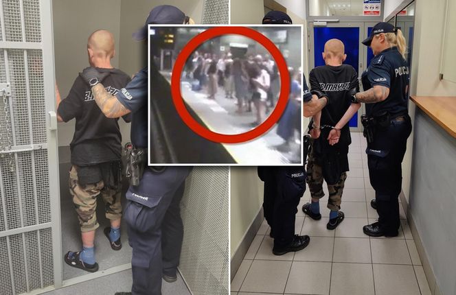 Próbował wepchnąć kobietę pod pociąg metra. Szokujące sceny w Warszawie