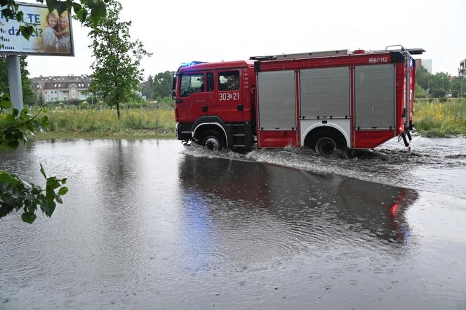 Szczecin zalany po burzy, 1.07.2022