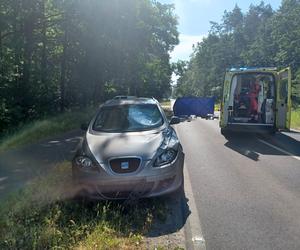 Tragedia na drodze koło Leszna. Samochód uderzył w rowerzystę