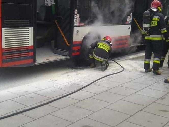 Pożar autobusu na ul. Jagiellońskiej