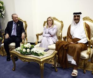 Emmanuel Macron i Donald Trump w Sharm el-Sheikh