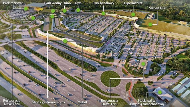 Centrum rozrywkowo-handlowe Projekt Góraszka - wizualizacje