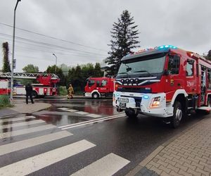 Pożar budynku w Katowicach
