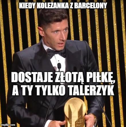 Lewandowski bez Złotej Piłki memy
